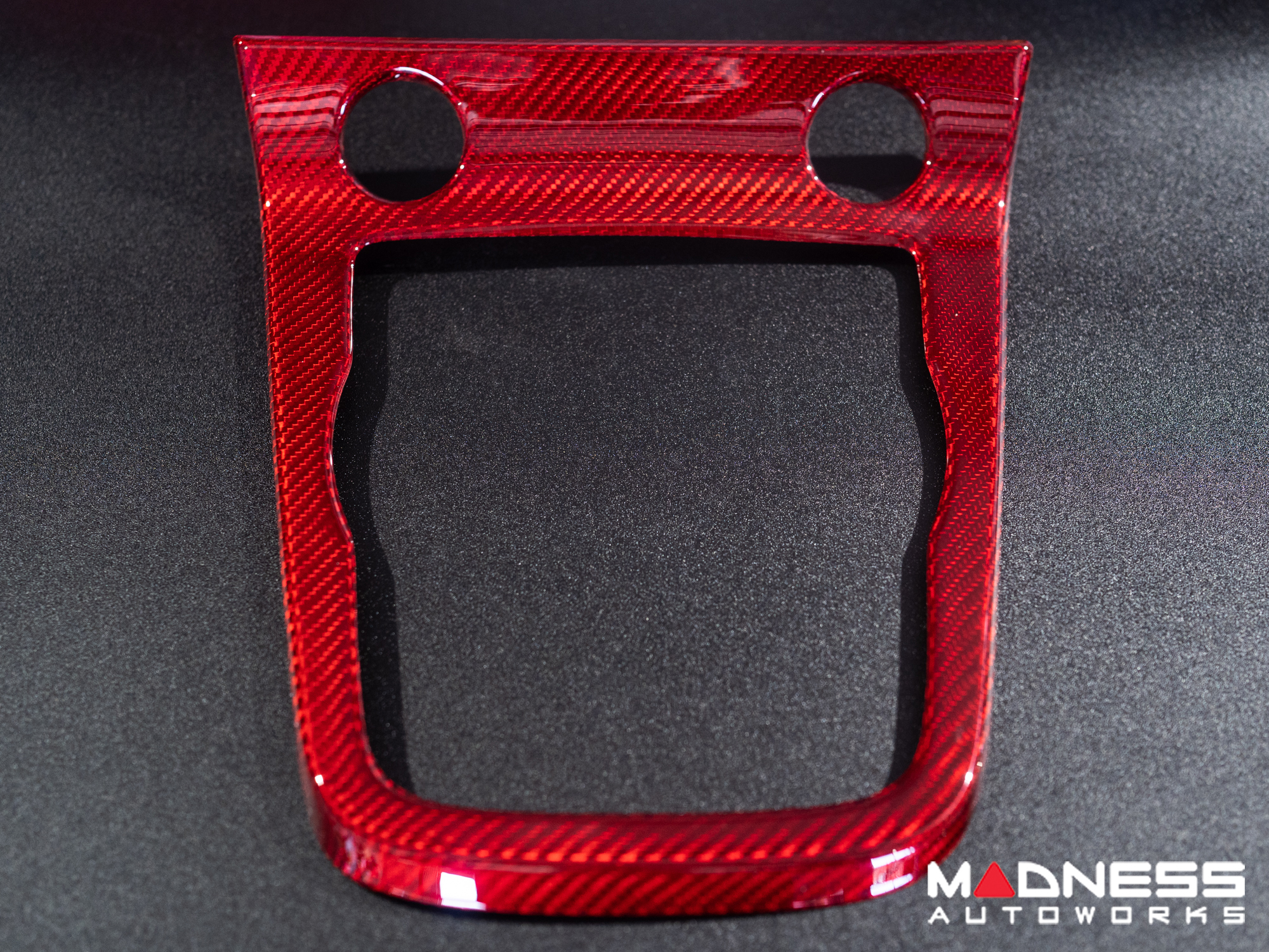 Jaguar F-TYPE Interior Trim - Carbon Fiber - Center Console Cover - Red Candy